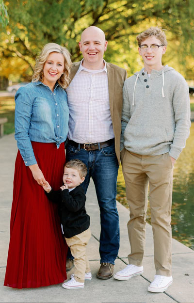 Patient Patrick McNeil and his family