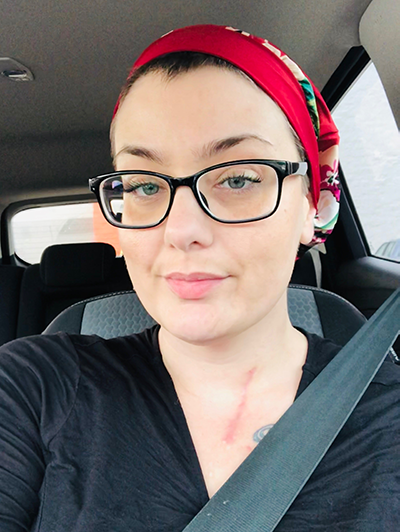 Tia Gundlach after surgery and cancer treatment